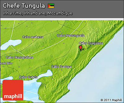 Physical 3D Map of Chefe Tungula