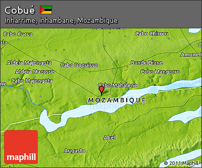 Physical 3D Map of Cobué
