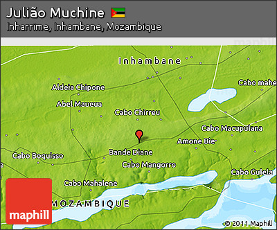 Physical 3D Map of Julião Muchine