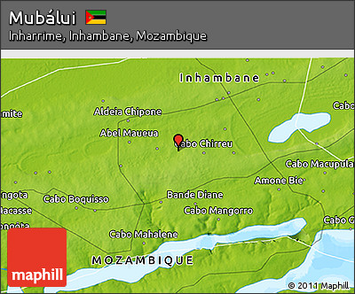 Physical 3D Map of Mubálui