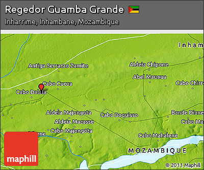 Physical 3D Map of Regedor Guamba Grande
