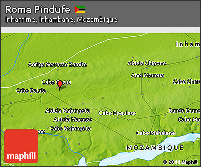 Physical 3D Map of Roma Pindufe