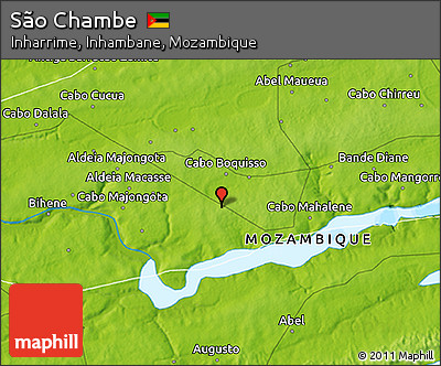 Physical 3D Map of São Chambe