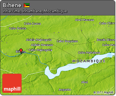 Physical 3D Map of Bihene