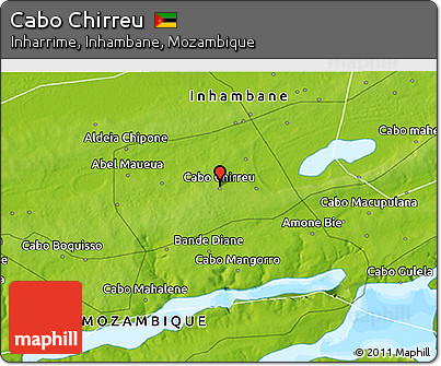 Physical 3D Map of Cabo Chirreu