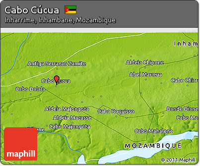 Physical 3D Map of Cabo Cúcua