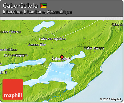 Physical 3D Map of Cabo Gulela
