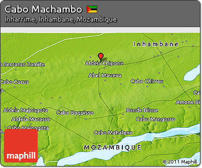 Physical 3D Map of Cabo Machambo