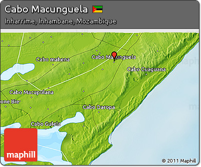 Physical 3D Map of Cabo Macunguela