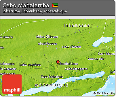 Physical 3D Map of Cabo Mahalamba
