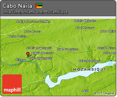 Physical 3D Map of Cabo Naíla