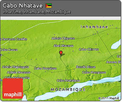 Physical 3D Map of Cabo Nhatave