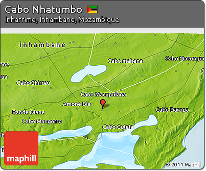 Physical 3D Map of Cabo Nhatumbo