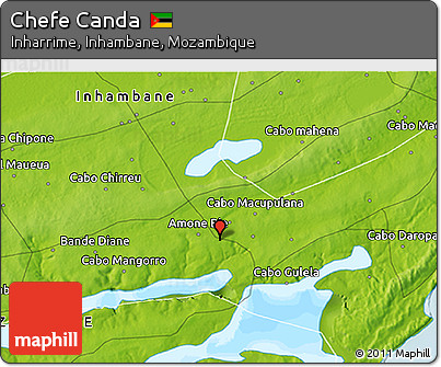 Physical 3D Map of Chefe Canda