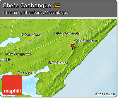 Physical 3D Map of Chefe Canhangue