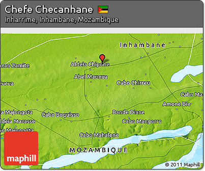 Physical 3D Map of Chefe Checanhane
