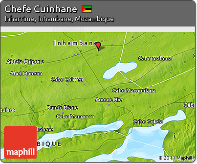 Physical 3D Map of Chefe Cuinhane