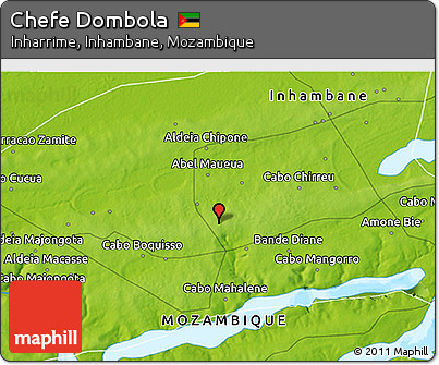 Physical 3D Map of Chefe Dombola