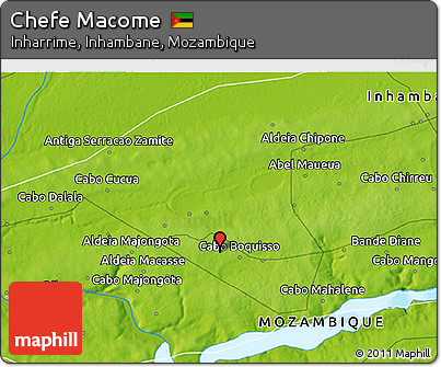 Physical 3D Map of Chefe Macome