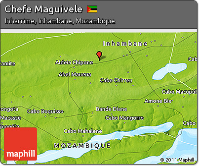 Physical 3D Map of Chefe Maguivele