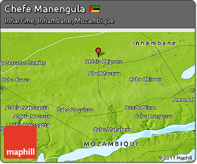 Physical 3D Map of Chefe Manengula