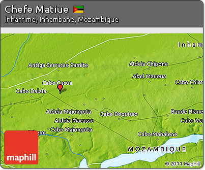 Physical 3D Map of Chefe Matiue
