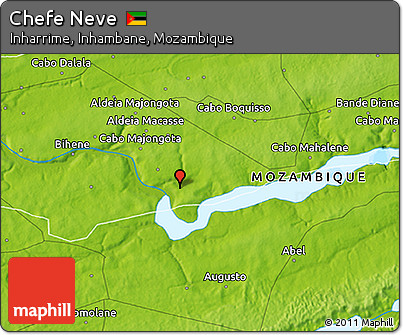 Physical 3D Map of Chefe Neve