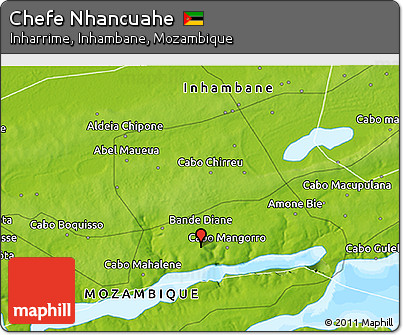 Physical 3D Map of Chefe Nhancuahe