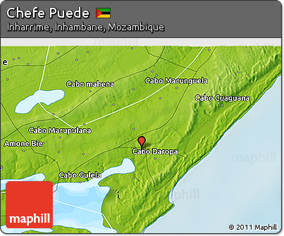 Physical 3D Map of Chefe Puede