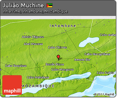 Physical 3D Map of Julião Muchine