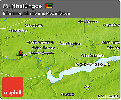 Physical 3D Map of M. Nhalúngoe