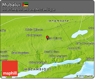 Physical 3D Map of Mubálui