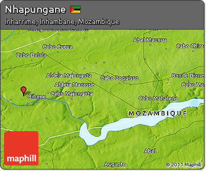 Physical 3D Map of Nhapungane