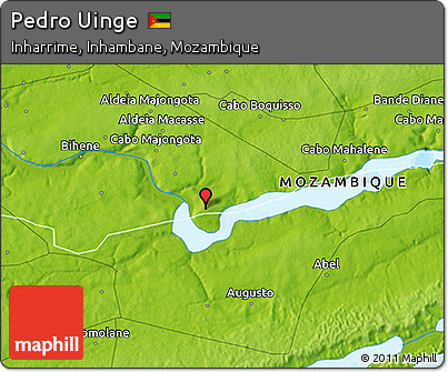 Physical 3D Map of Pedro Uinge
