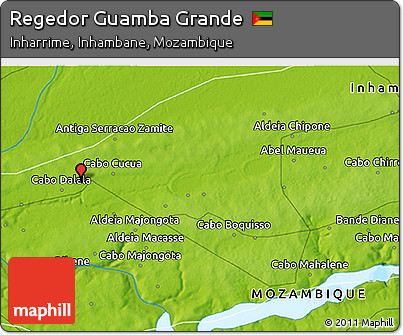 Physical 3D Map of Regedor Guamba Grande