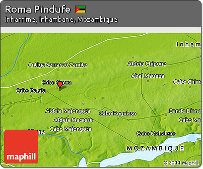 Physical 3D Map of Roma Pindufe