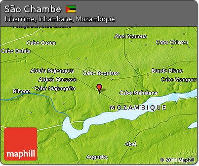 Physical 3D Map of São Chambe