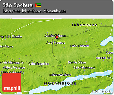 Physical 3D Map of São Sochua