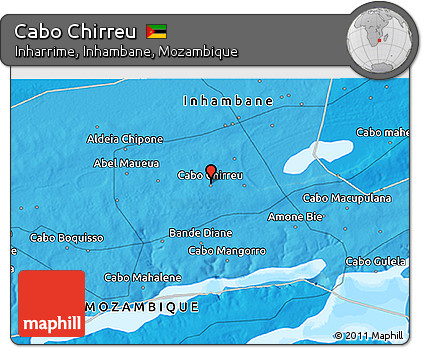 Political 3D Map of Cabo Chirreu