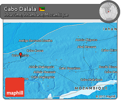 Political 3D Map of Cabo Dalala