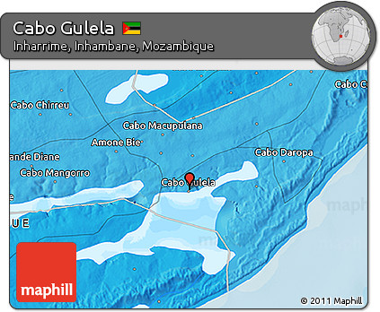 Political 3D Map of Cabo Gulela