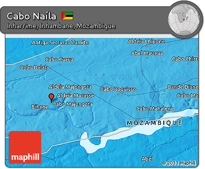 Political 3D Map of Cabo Naíla