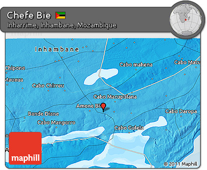 Political 3D Map of Chefe Bie