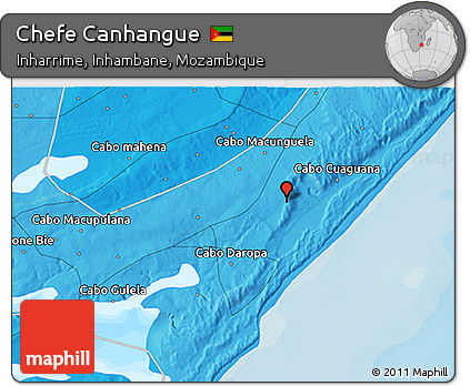 Political 3D Map of Chefe Canhangue