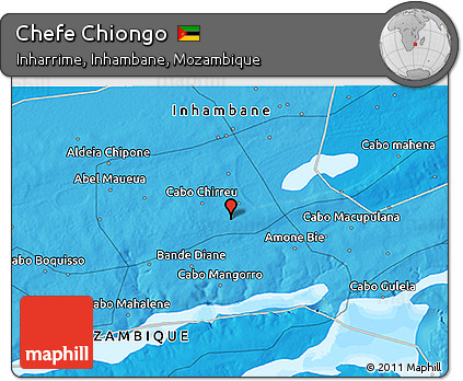 Political 3D Map of Chefe Chiongo