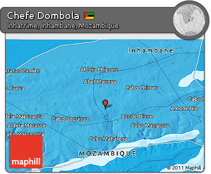 Political 3D Map of Chefe Dombola