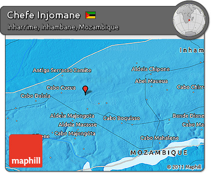 Political 3D Map of Chefe Injomane