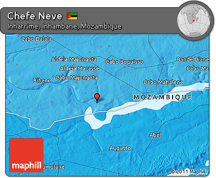 Political 3D Map of Chefe Neve