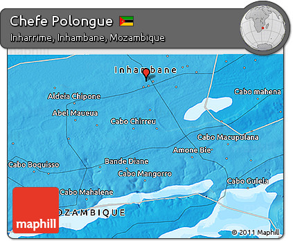 Political 3D Map of Chefe Polongue