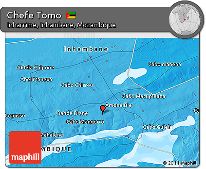 Political 3D Map of Chefe Tomo